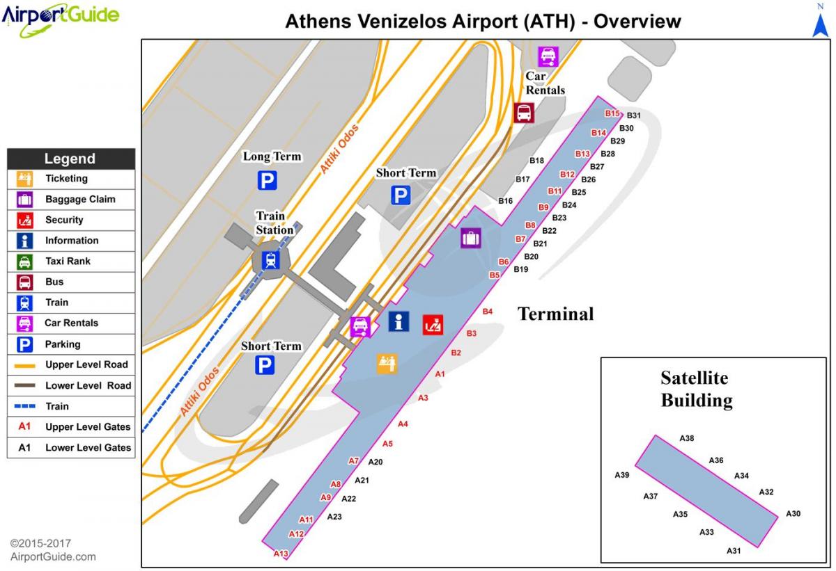 Athens airport gate map