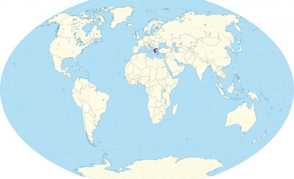 Athens greece on world map
