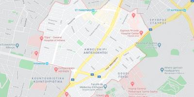Map of ambelokipi Athens 