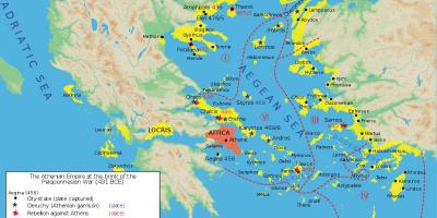 Ancient Athens city map