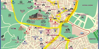 Athens greece attractions map