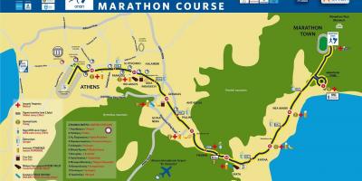 Map of Athens marathon
