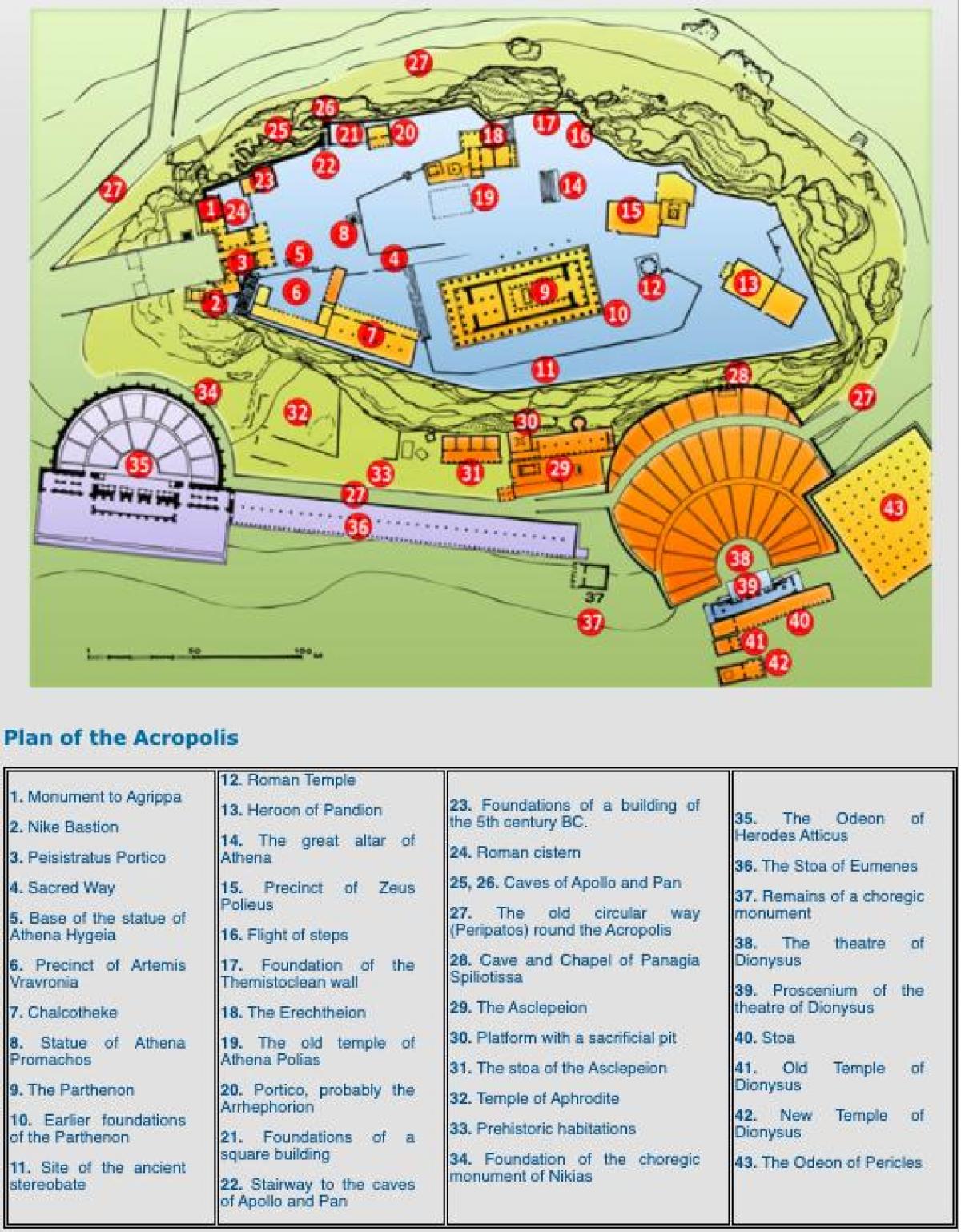Acropolis Entrance Map 