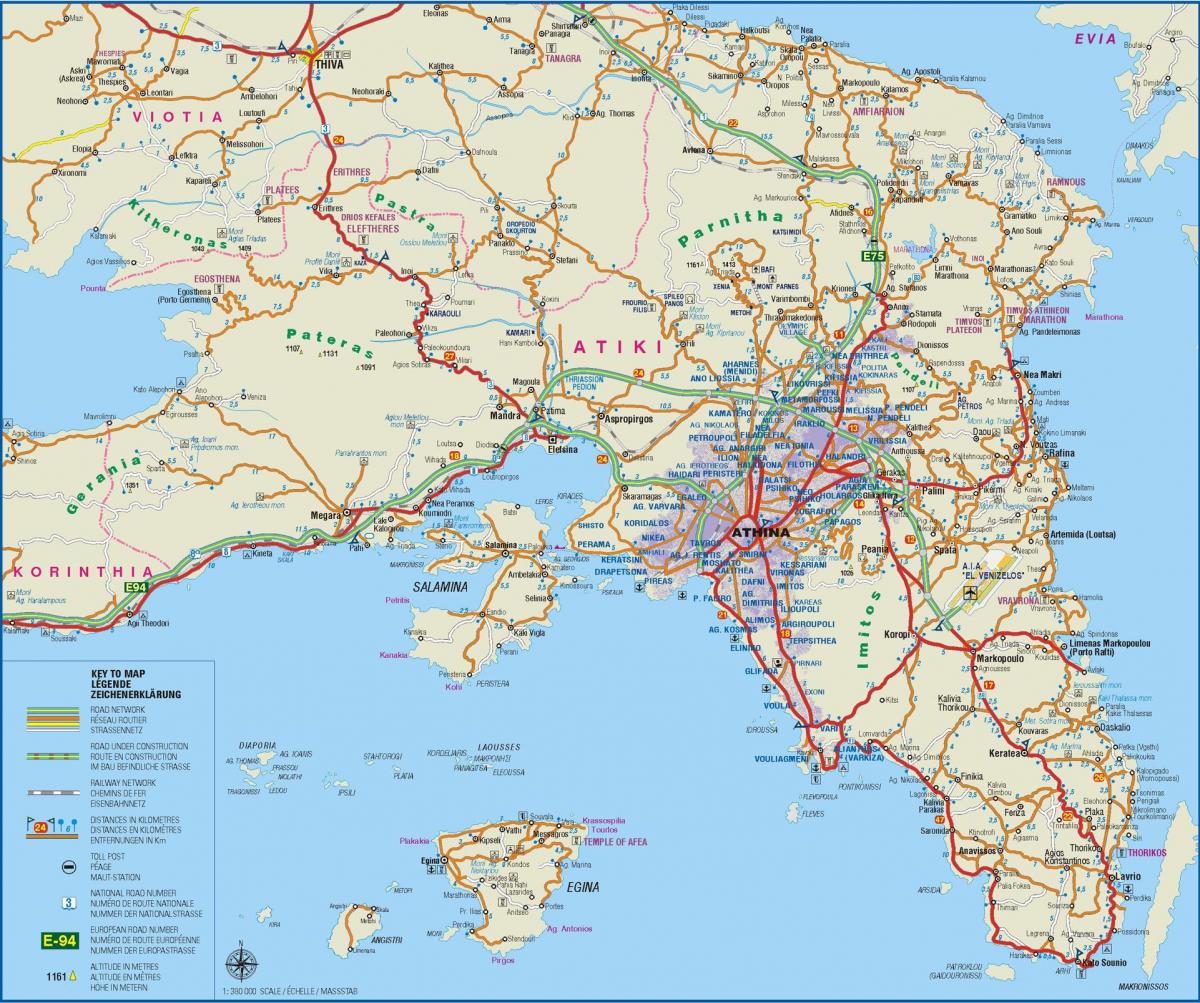map of attiki greece