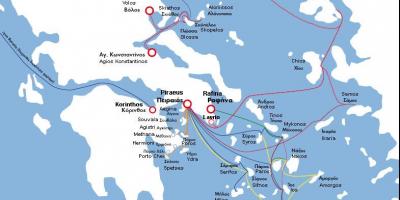 Map of Athens ferry
