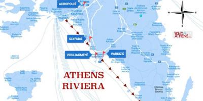 Map of Athens riviera