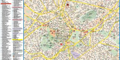 Athens greece sightseeing map