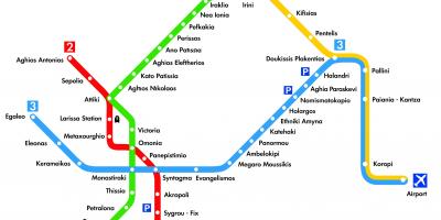 Athens Underground Map