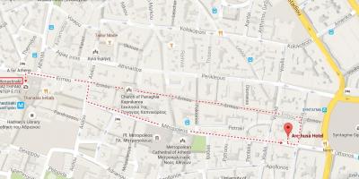 Map of ermou street Athens